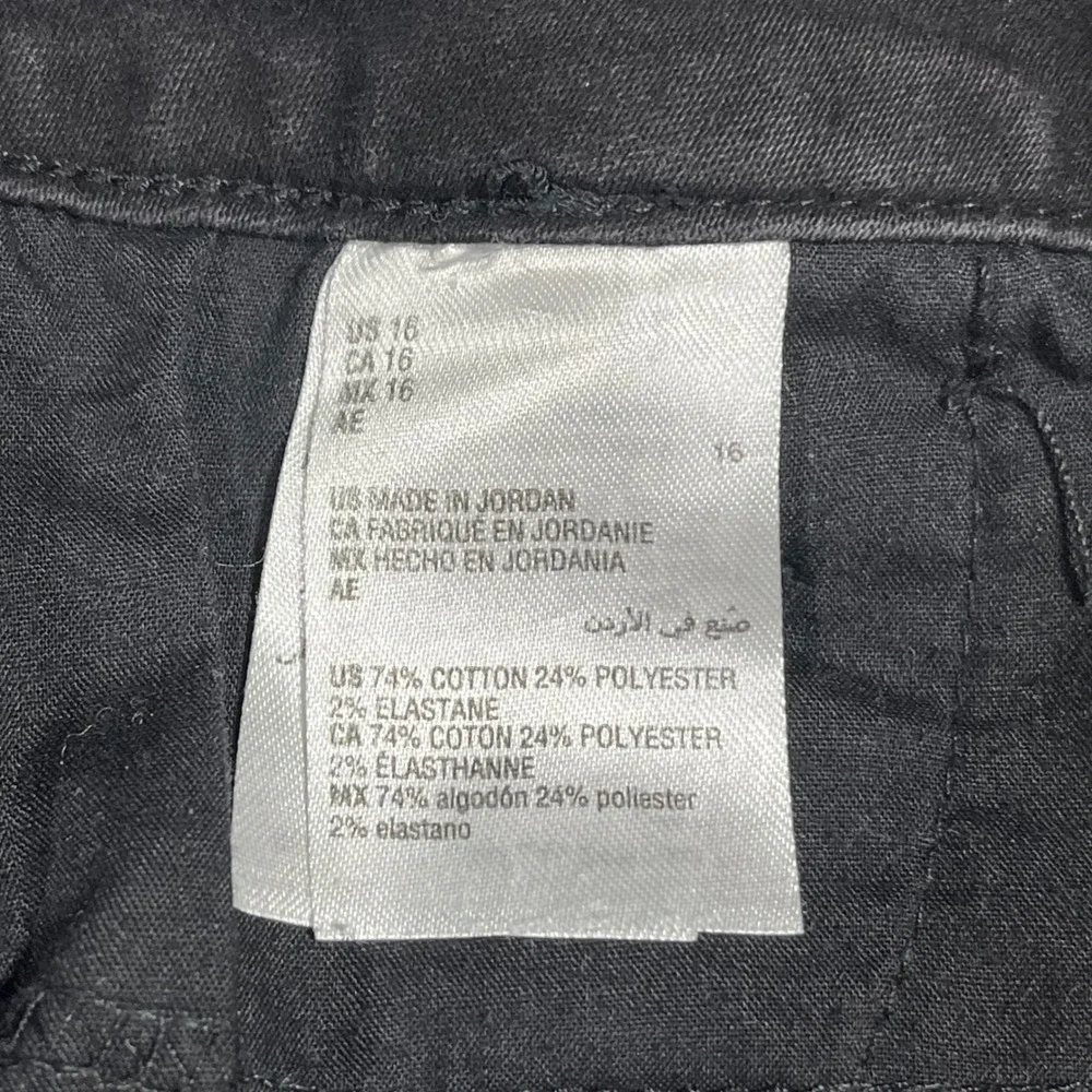 Charter Club Lexington Straight Leg Jeans Black Womens 16 Stretch Denim Mature